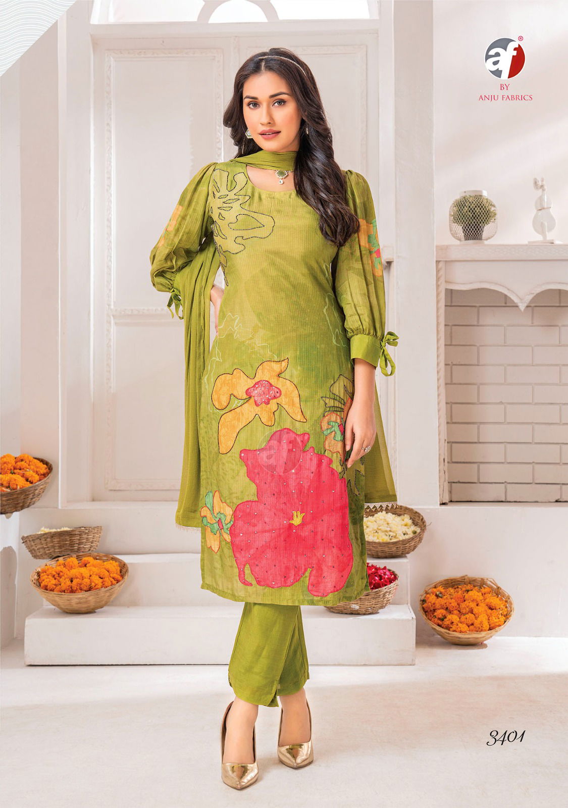 Happy Shades By Af 3401 To 3406 Wholesale Kurti With Afgani Style Pant In India